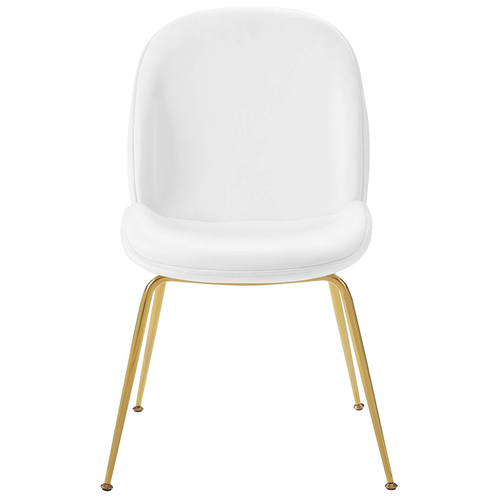 Modway Furniture Modern Scoop Gold Stainless Steel Leg Performance Velvet Dining Chair - EEI-3548