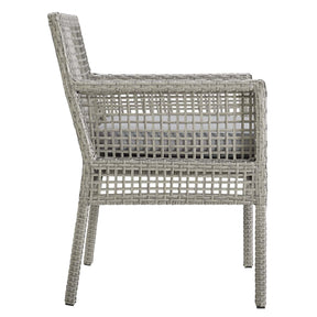 Modway Furniture Modern Aura Dining Armchair Outdoor Patio Wicker Rattan Set of 2 - EEI-3561