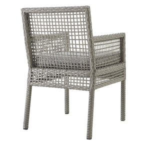 Modway Furniture Modern Aura Dining Armchair Outdoor Patio Wicker Rattan Set of 2 - EEI-3561