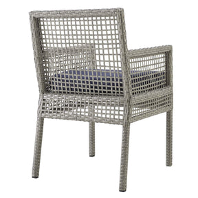 Modway Furniture Modern Aura Dining Armchair Outdoor Patio Wicker Rattan Set of 2 - EEI-3561