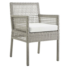 Modway Furniture Modern Aura Dining Armchair Outdoor Patio Wicker Rattan Set of 2 - EEI-3561