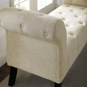 Modway Furniture Modern Evince Button Tufted Accent Upholstered Fabric Bench - EEI-3578