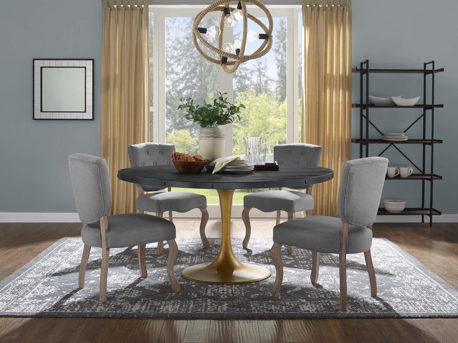 Modway Furniture Modern Drive 60" Oval Wood Top Dining Table - EEI-3588