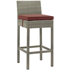 Modway Furniture Modern Conduit Bar Stool Outdoor Patio Wicker Rattan Set of 4 - EEI-3602