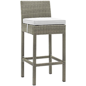 Modway Furniture Modern Conduit Bar Stool Outdoor Patio Wicker Rattan Set of 4 - EEI-3602