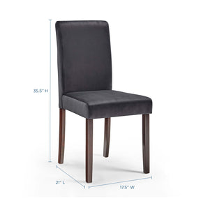 Modway Furniture Modern Prosper Upholstered Velvet Dining Side Chair Set of 2 - EEI-3619