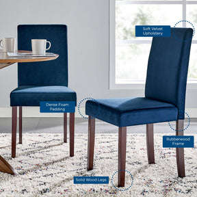 Modway Furniture Modern Prosper Upholstered Velvet Dining Side Chair Set of 2 - EEI-3619