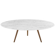 Modway Furniture Modern Lippa 47" Round Artificial Marble Coffee Table with Tripod Base - EEI-3669