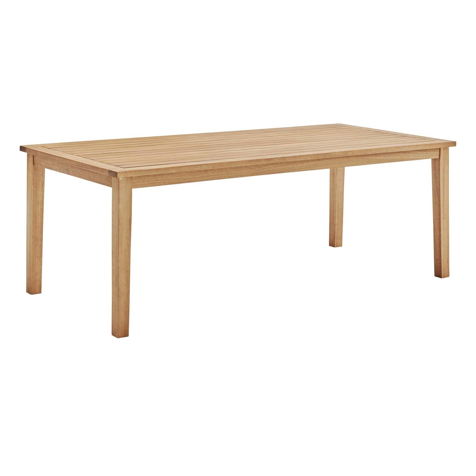 Modway Furniture Modern Viewscape 83" Outdoor Patio Ash Wood Dining Table - EEI-3709