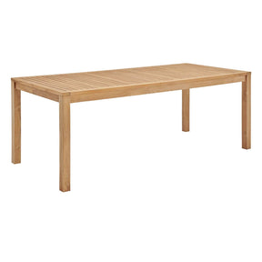 Modway Furniture Modern Farmstay 79" Outdoor Patio Teak Wood Dining Table - EEI-3717