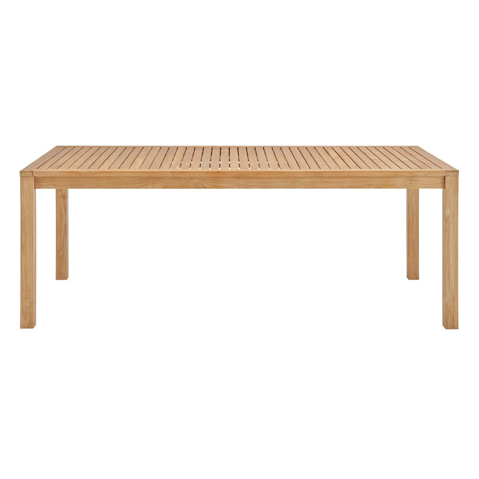 Modway Furniture Modern Farmstay 79" Outdoor Patio Teak Wood Dining Table - EEI-3717