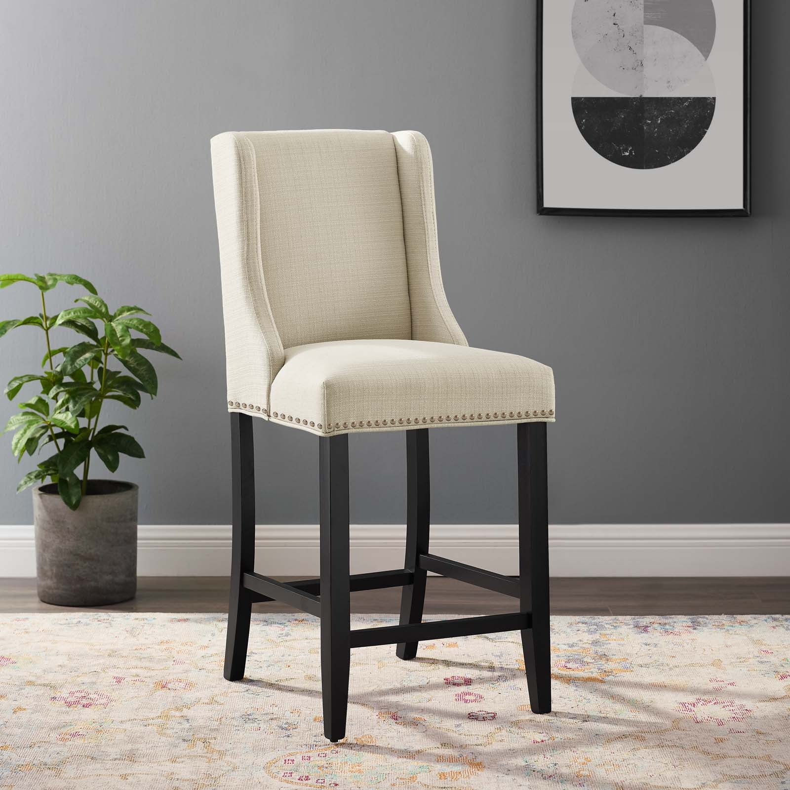 Modway Furniture Modern Baron Upholstered Fabric Counter Stool - EEI-3735