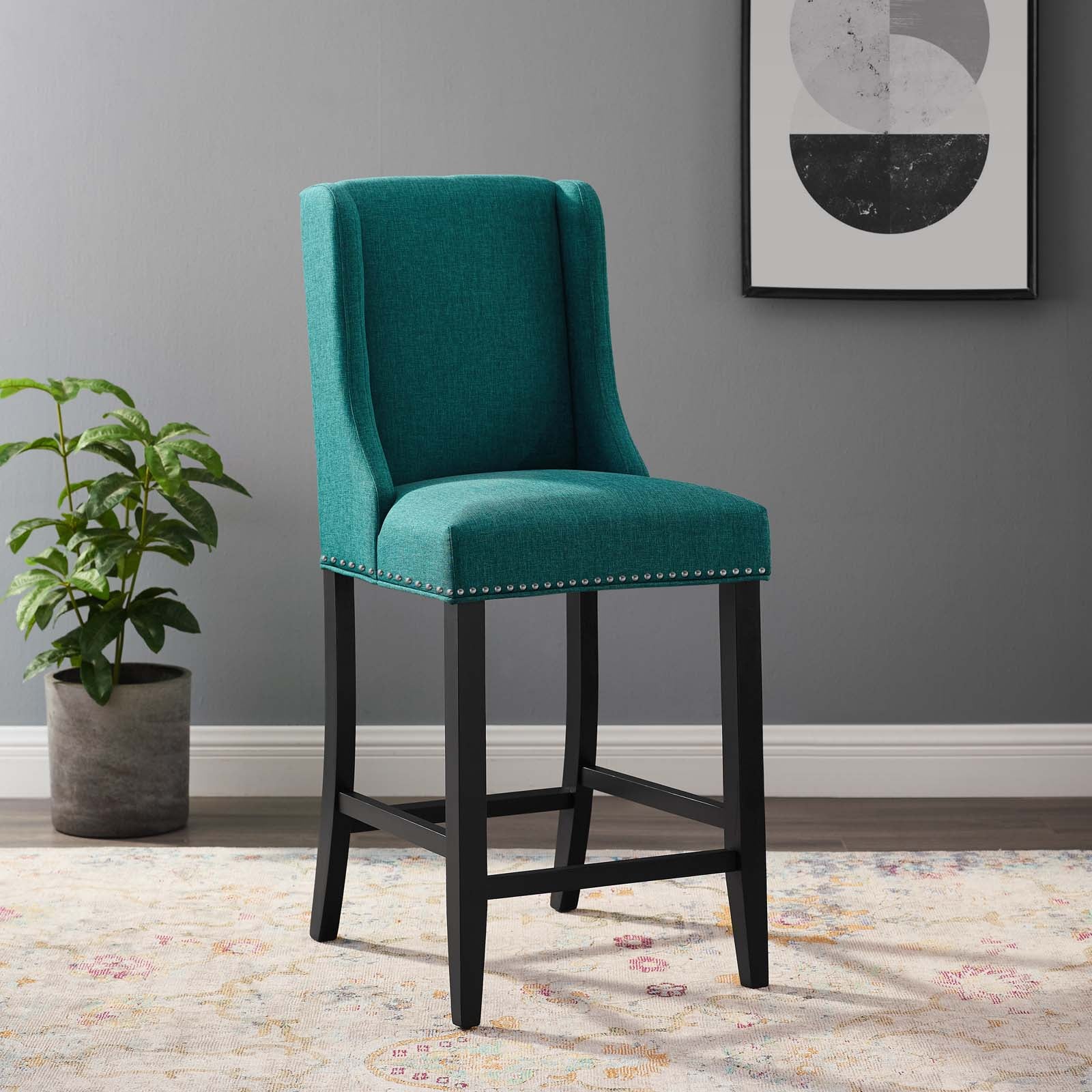 Modway Furniture Modern Baron Upholstered Fabric Counter Stool - EEI-3735