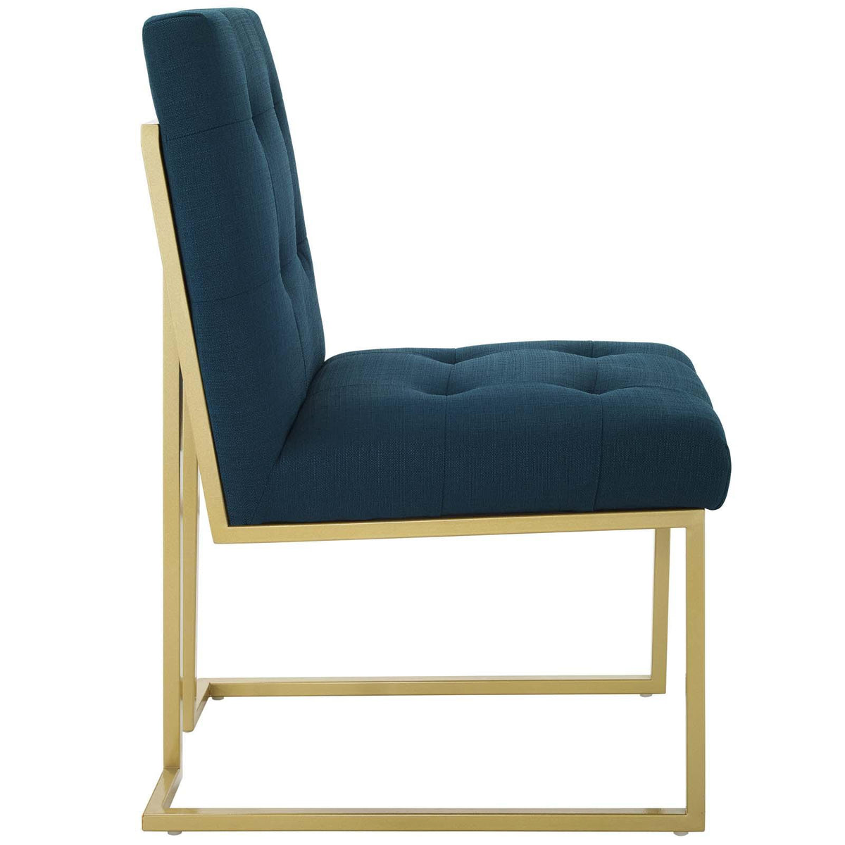 Modway Furniture Modern Privy Gold Stainless Steel Upholstered Fabric Dining Accent Chair - EEI-3743