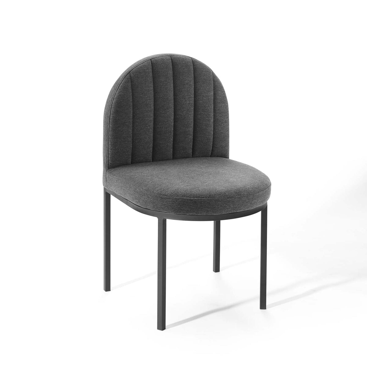 Modway Furniture Modern Isla Channel Tufted Upholstered Fabric Dining Side Chair - EEI-3803