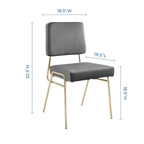 Modway Furniture Modern Craft Performance Velvet Dining Side Chair - EEI-3804