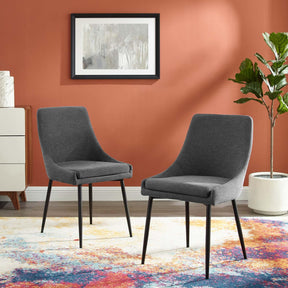 Modway Furniture Modern Viscount Upholstered Fabric Dining Chairs - Set of 2 - EEI-3809