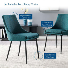 Modway Furniture Modern Viscount Upholstered Fabric Dining Chairs - Set of 2 - EEI-3809