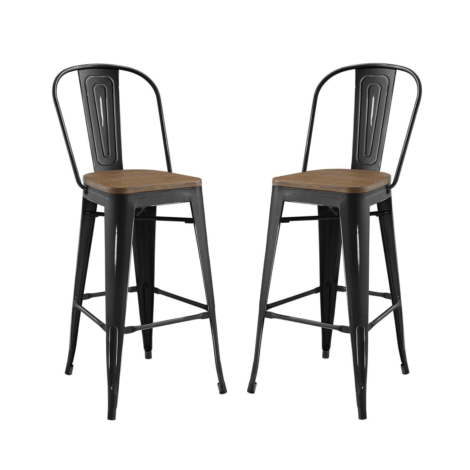 Modway Furniture Modern Promenade Bar Stool Set of 2 - EEI-3896