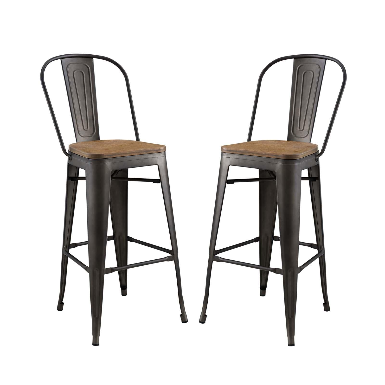 Modway Furniture Modern Promenade Bar Stool Set of 2 - EEI-3896