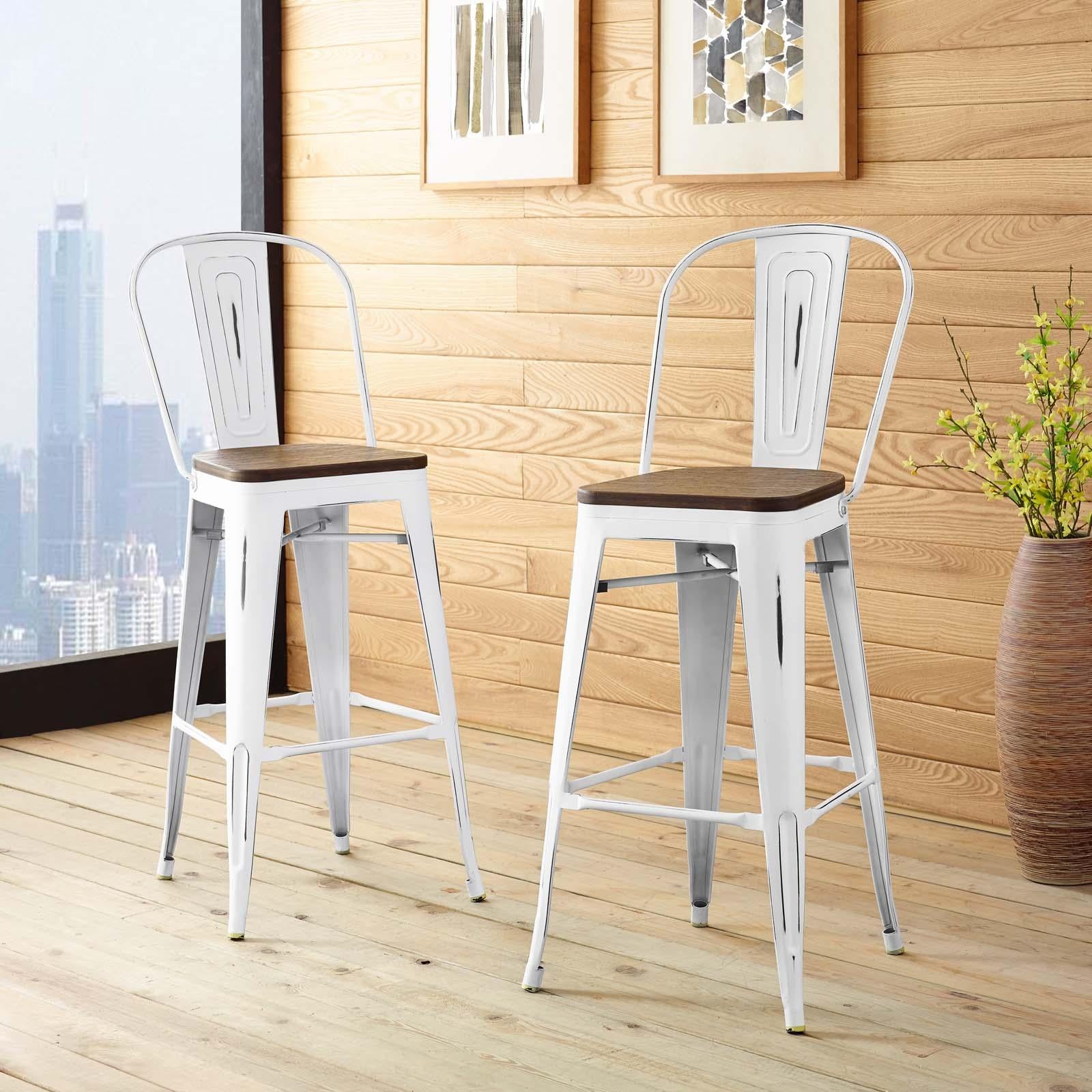 Modway Furniture Modern Promenade Bar Stool Set of 2 - EEI-3896