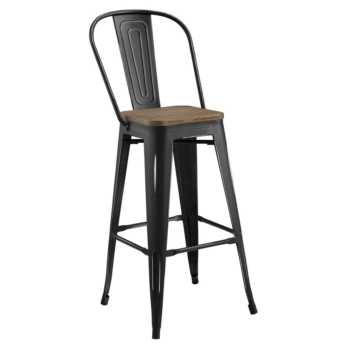 Modway Furniture Modern Promenade Bar Stool Metal Set of 2 - EEI-3899