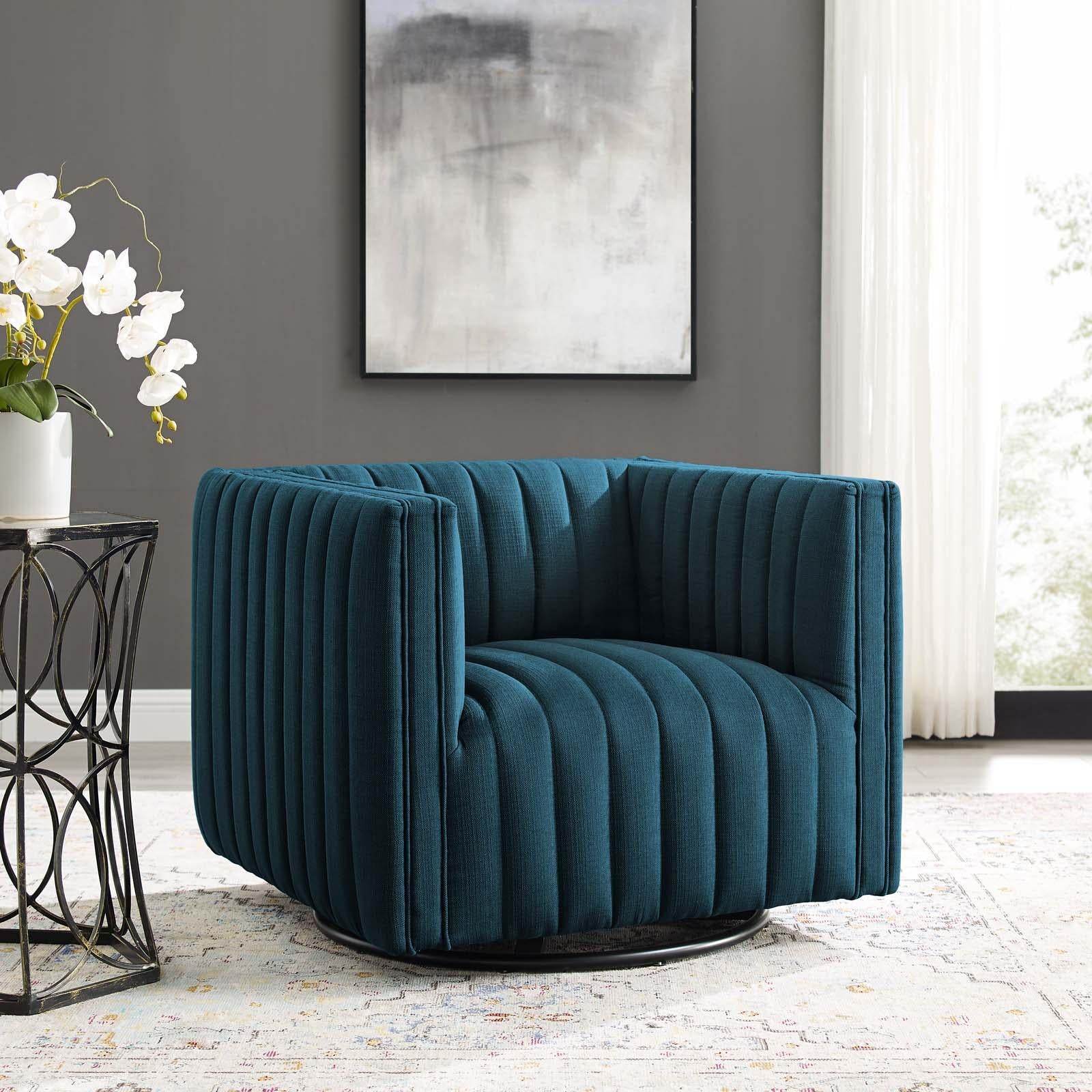 Modway Furniture Modern Conjure Tufted Swivel Upholstered Armchair - EEI-3926