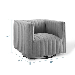 Modway Furniture Modern Conjure Tufted Swivel Upholstered Armchair - EEI-3926