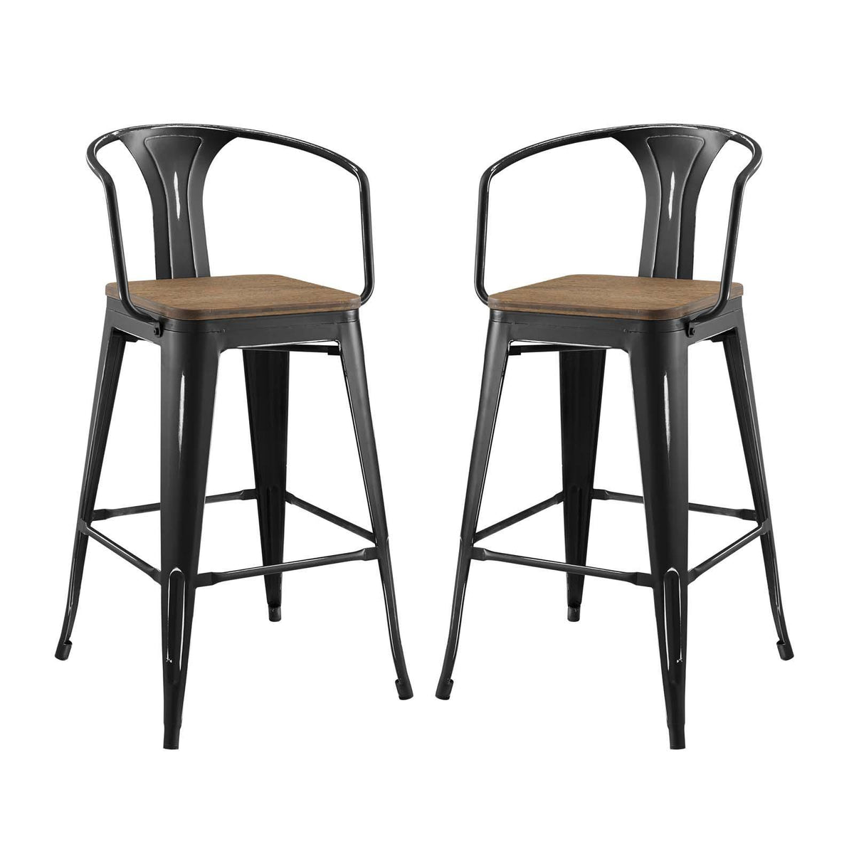 Modway Furniture Modern Promenade Bar Stool Set of 2 - EEI-3954