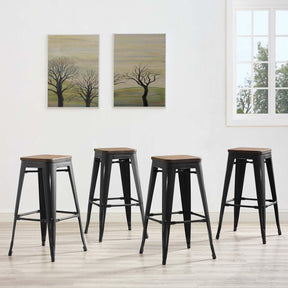 Modway Furniture Modern Promenade Bar Stool Set of 4 - EEI-3957