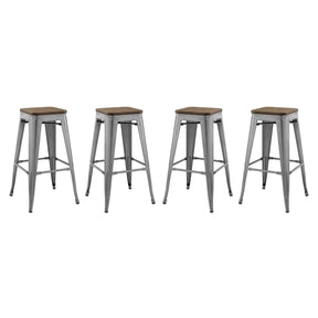 Modway Furniture Modern Promenade Bar Stool Set of 4 - EEI-3957