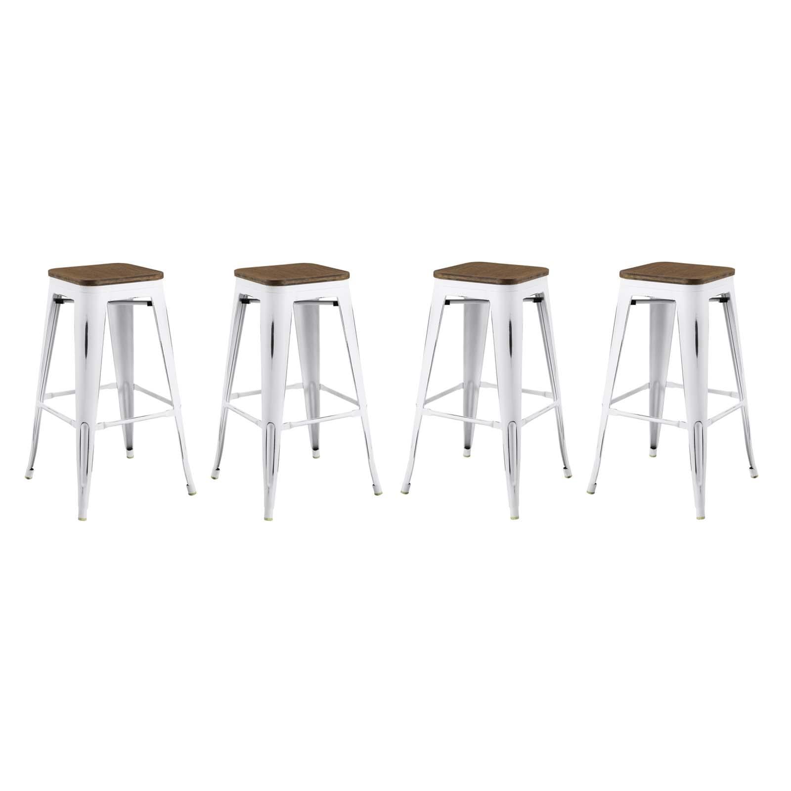 Modway Furniture Modern Promenade Bar Stool Set of 4 - EEI-3957