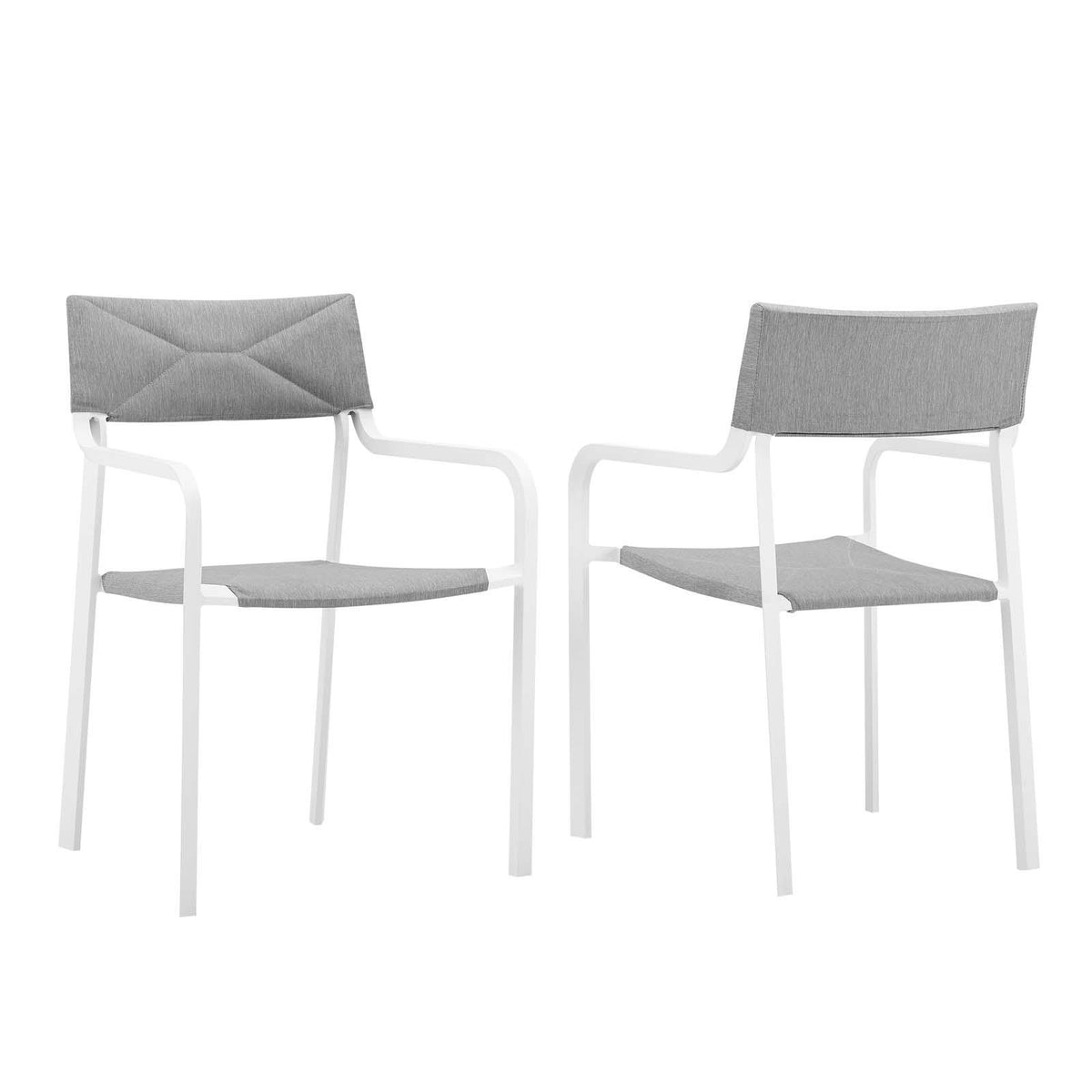 Modway Furniture Modern Raleigh Outdoor Patio Aluminum Armchair Set of 2 - EEI-3962