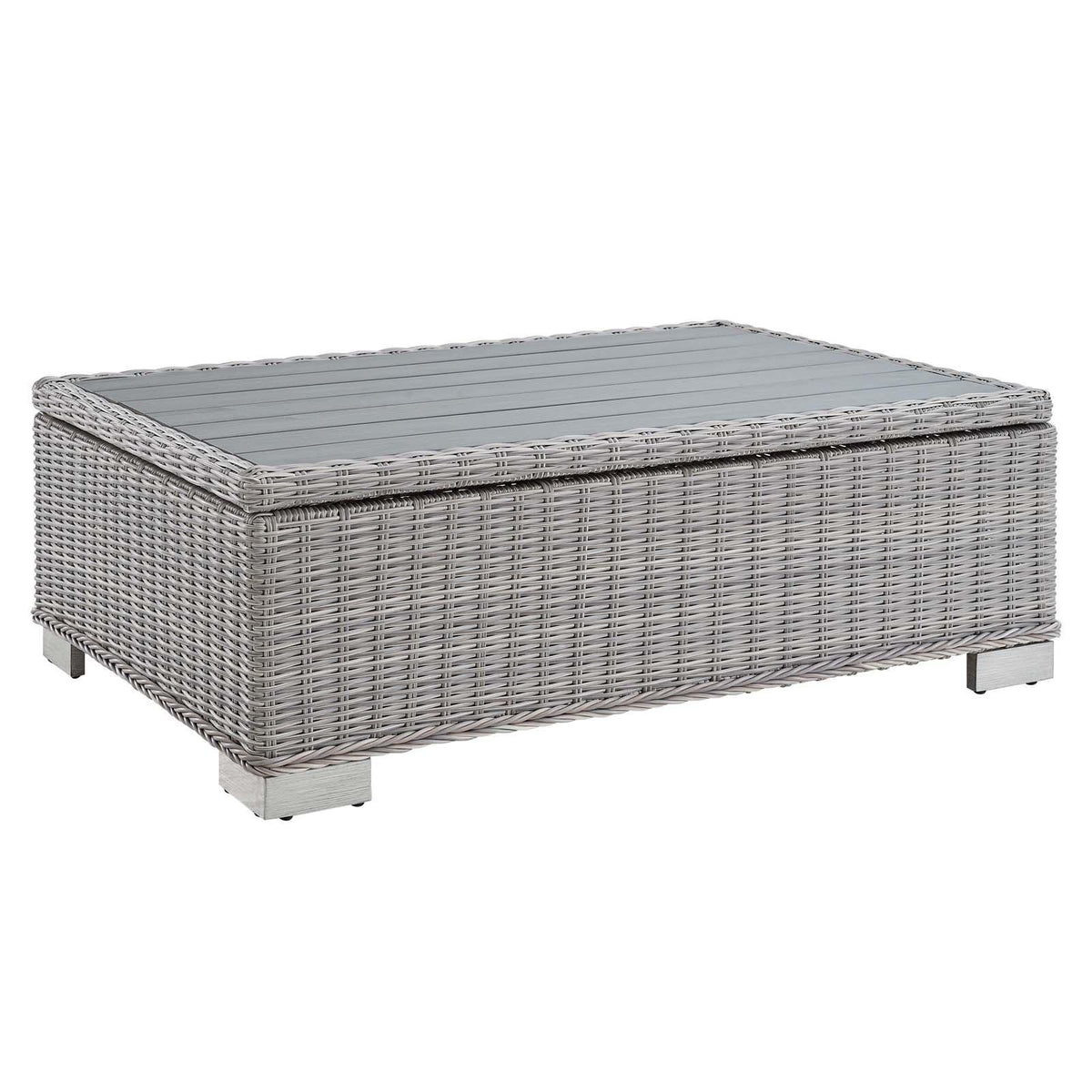 Modway Furniture Modern Conway 45" Outdoor Patio Wicker Rattan Coffee Table - EEI-3982