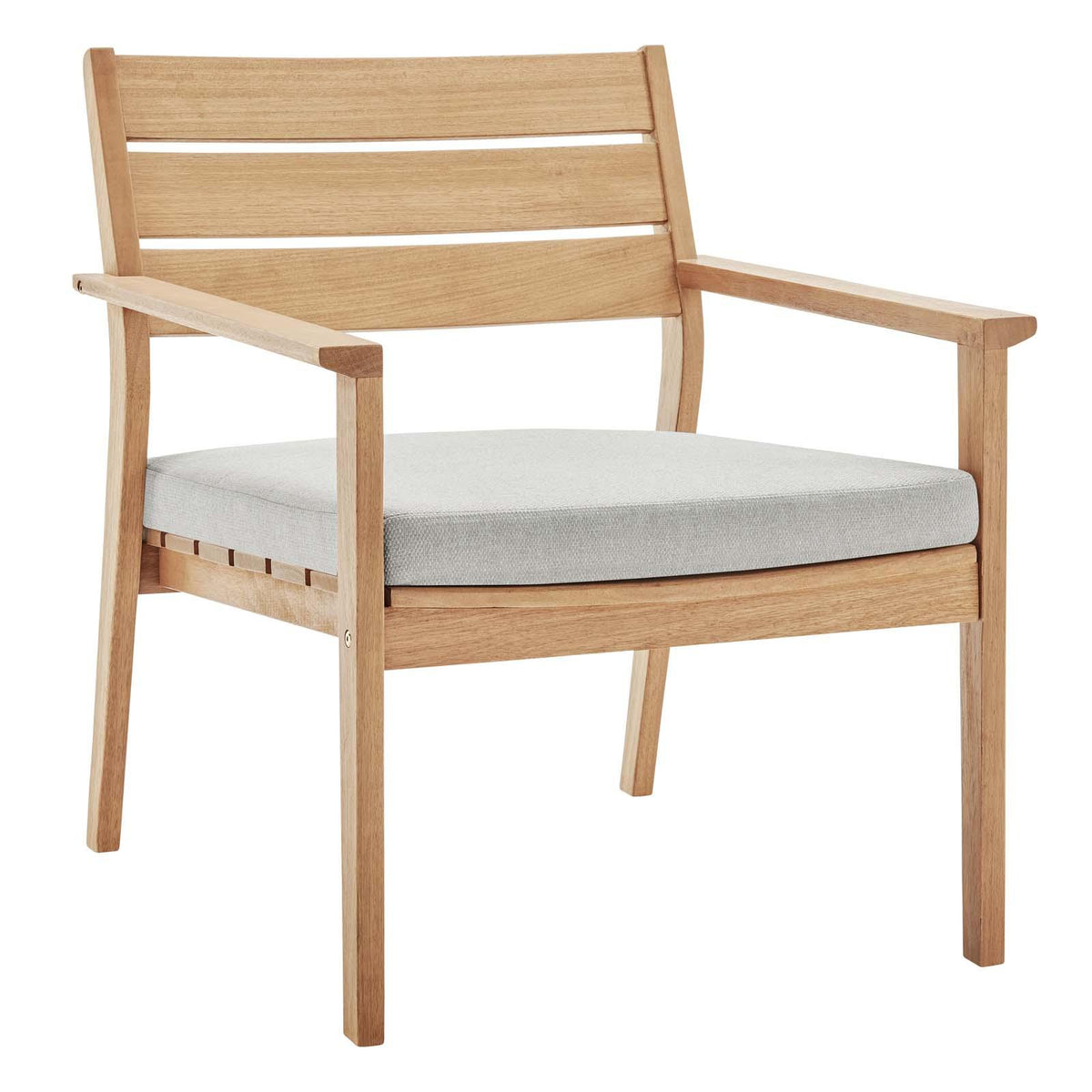 Modway Furniture Modern Breton Outdoor Patio Ash Wood Armchair Set of 2 - EEI-4009