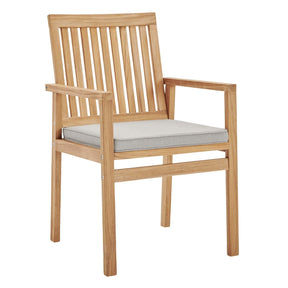 Modway Furniture Modern Farmstay Outdoor Patio Teak Dining Armchair Set of 2 - EEI-4011