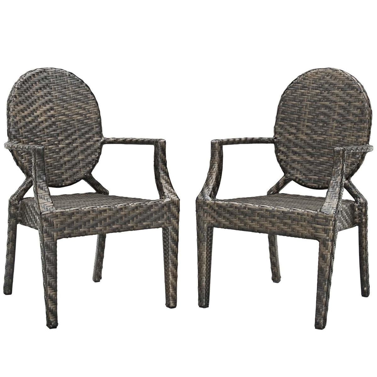 Modway Furniture Modern Casper Outdoor Patio Dining Armchair Set of 2 - EEI-4012