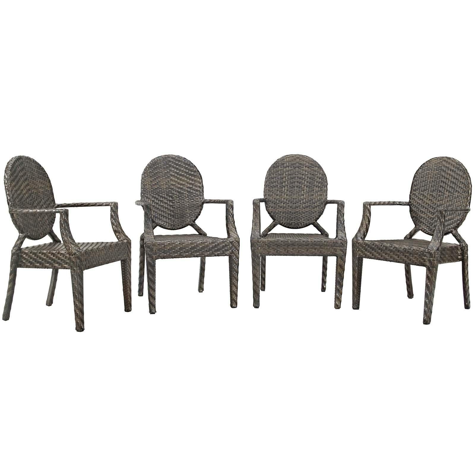 Modway Furniture Modern Casper Outdoor Patio Dining Armchair Set of 4 - EEI-4013