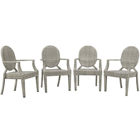 Modway Furniture Modern Casper Outdoor Patio Dining Armchair Set of 4 - EEI-4013