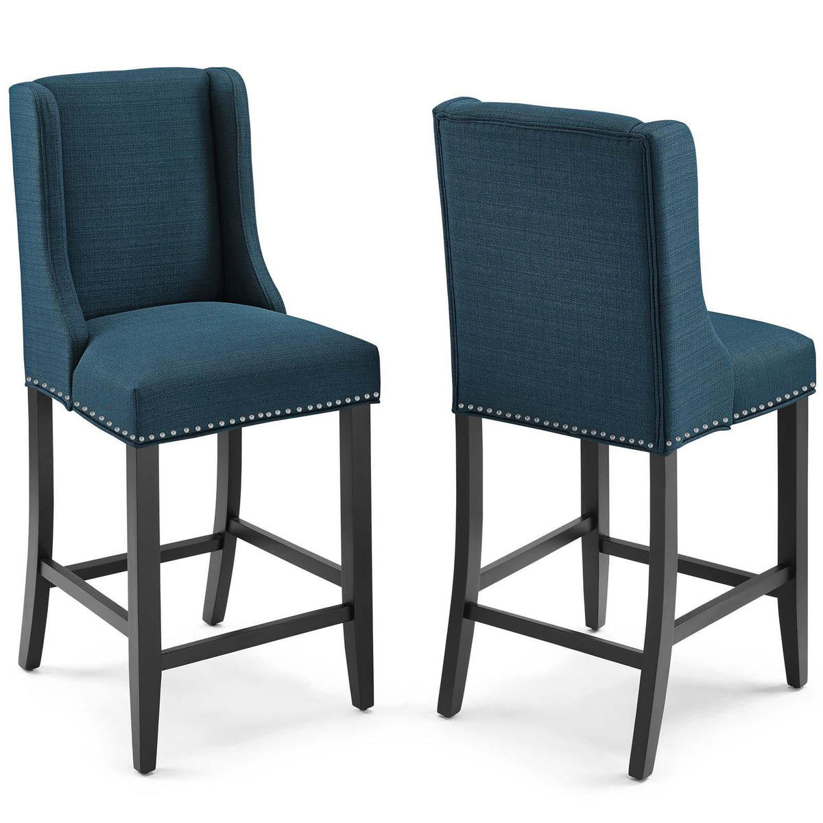 Modway Furniture Modern Baron Counter Stool Upholstered Fabric Set of 2 - EEI-4016