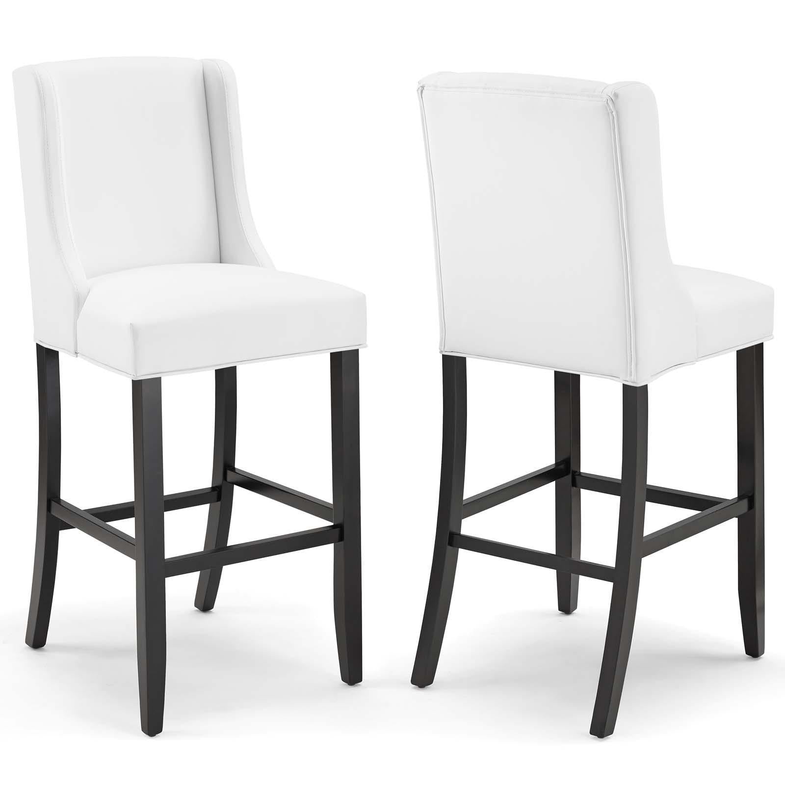 Modway Furniture Modern Baron Bar Stool Faux Leather Set of 2 - EEI-4019