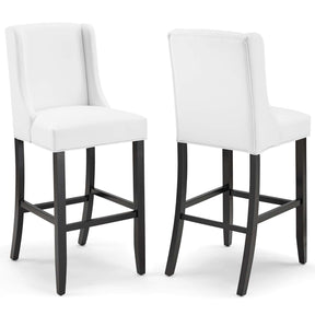 Modway Furniture Modern Baron Bar Stool Faux Leather Set of 2 - EEI-4019