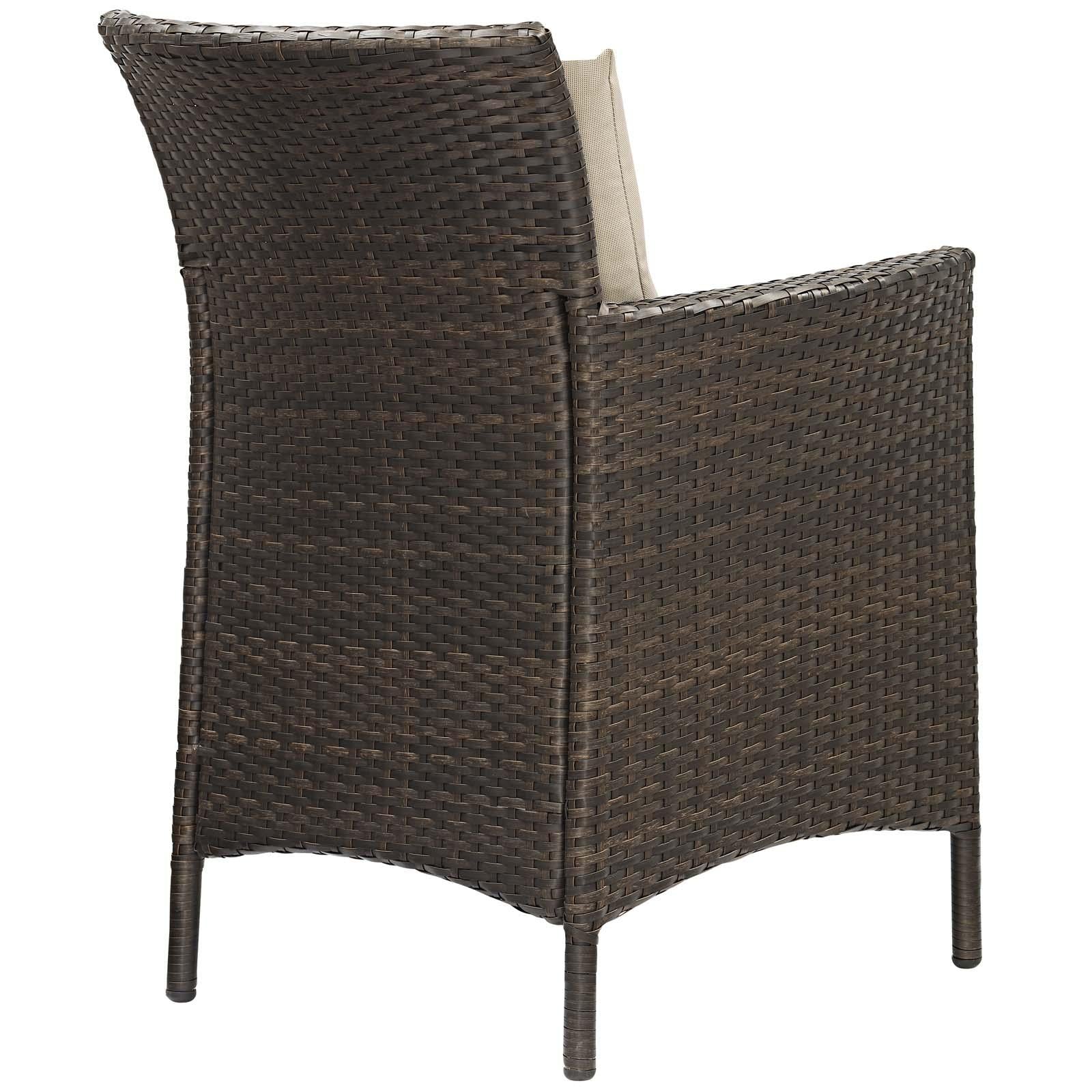 Modway Furniture Modern Conduit Outdoor Patio Wicker Rattan Dining Armchair Set of 2 - EEI-4030