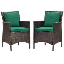 Modway Furniture Modern Conduit Outdoor Patio Wicker Rattan Dining Armchair Set of 2 - EEI-4030