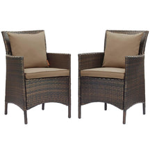 Modway Furniture Modern Conduit Outdoor Patio Wicker Rattan Dining Armchair Set of 2 - EEI-4030