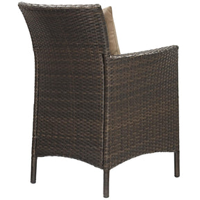 Modway Furniture Modern Conduit Outdoor Patio Wicker Rattan Dining Armchair Set of 2 - EEI-4030