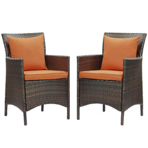 Modway Furniture Modern Conduit Outdoor Patio Wicker Rattan Dining Armchair Set of 2 - EEI-4030