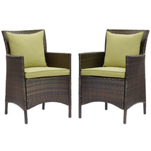 Modway Furniture Modern Conduit Outdoor Patio Wicker Rattan Dining Armchair Set of 2 - EEI-4030