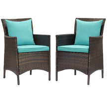 Modway Furniture Modern Conduit Outdoor Patio Wicker Rattan Dining Armchair Set of 2 - EEI-4030