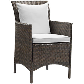 Modway Furniture Modern Conduit Outdoor Patio Wicker Rattan Dining Armchair Set of 2 - EEI-4030